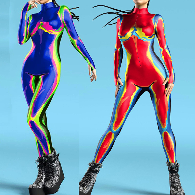 Anime Cosplay Images - بدلة Zentai للسيدات بطباعة ثلاثية الأبعاد