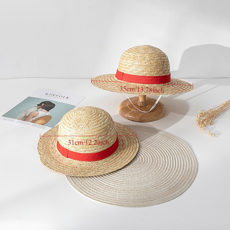 One Piece Straw Hat - القش قبعة أنيمي تأثيري الدعامة لوفي