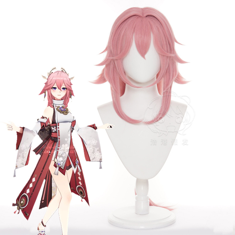 Cosplay Anime Yae Miko - Genshin Impact Yae Miko شعر مستعار