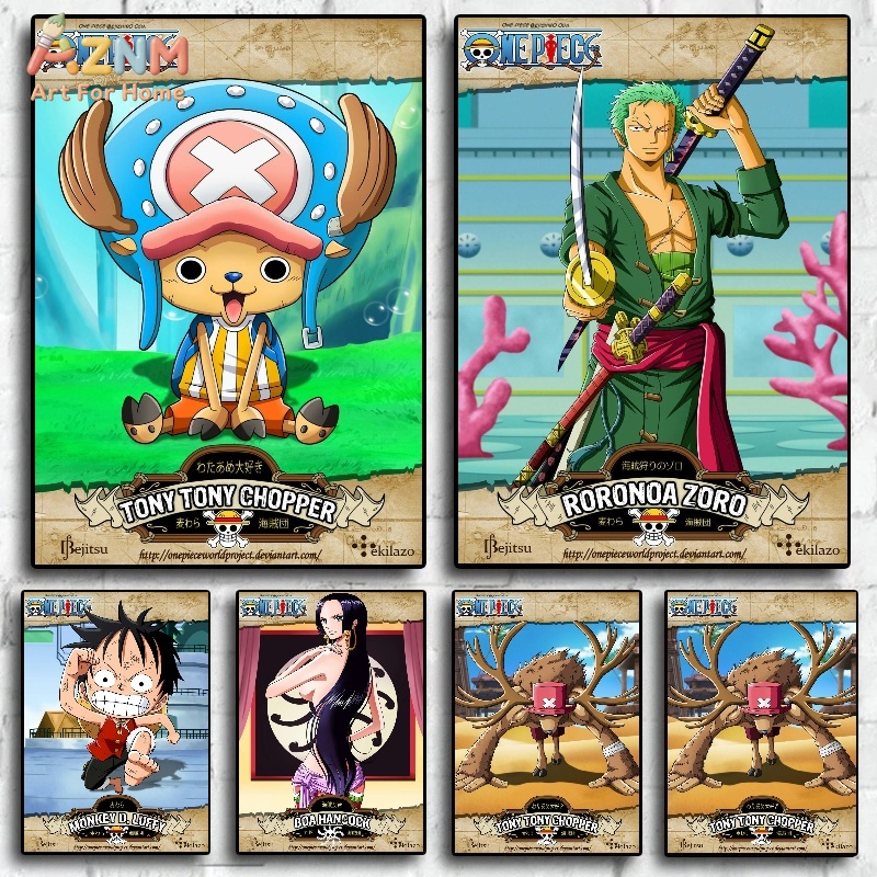 One Piece Straw Hat - لوحة فنية جدارية قماشية بدون إطار
