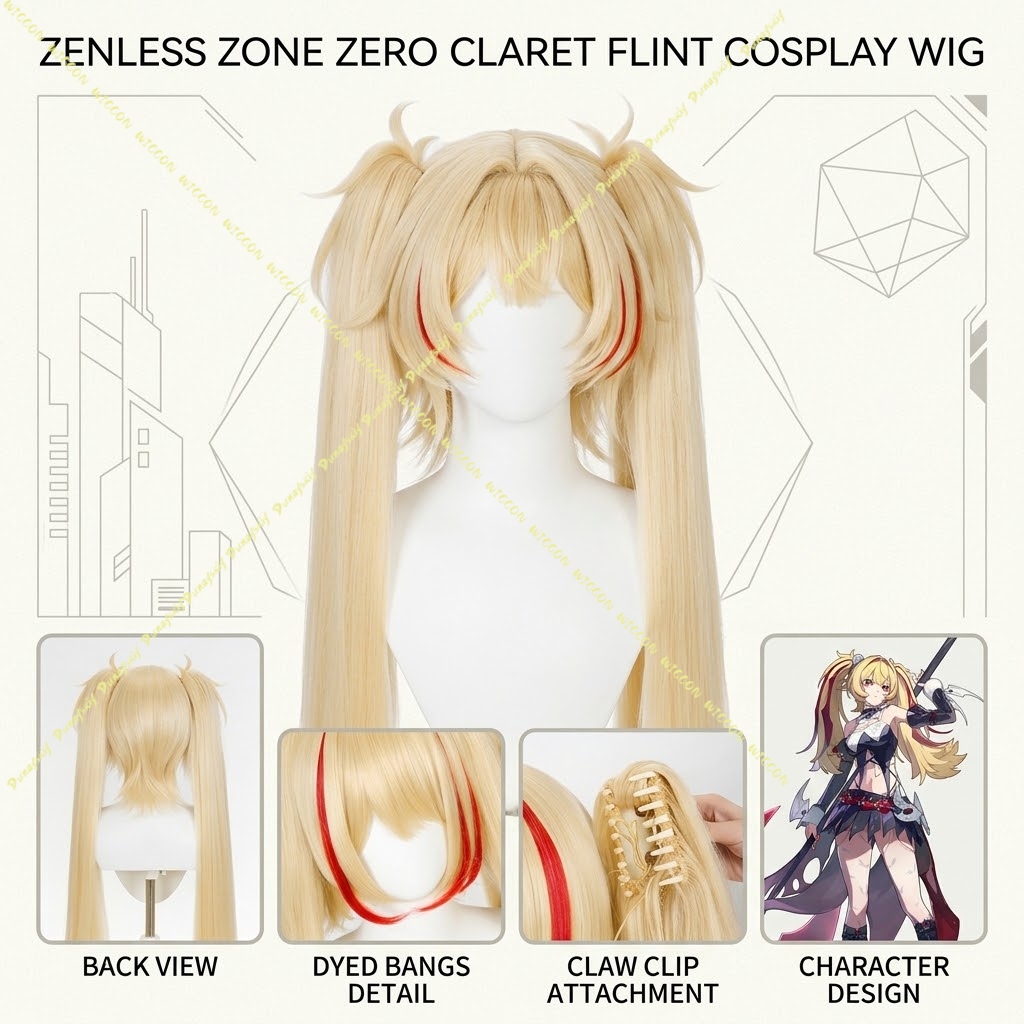 باروكة كوسبلاي GCharacter Clar - مراجعة Anime Cosplay Photoshoot وسعره