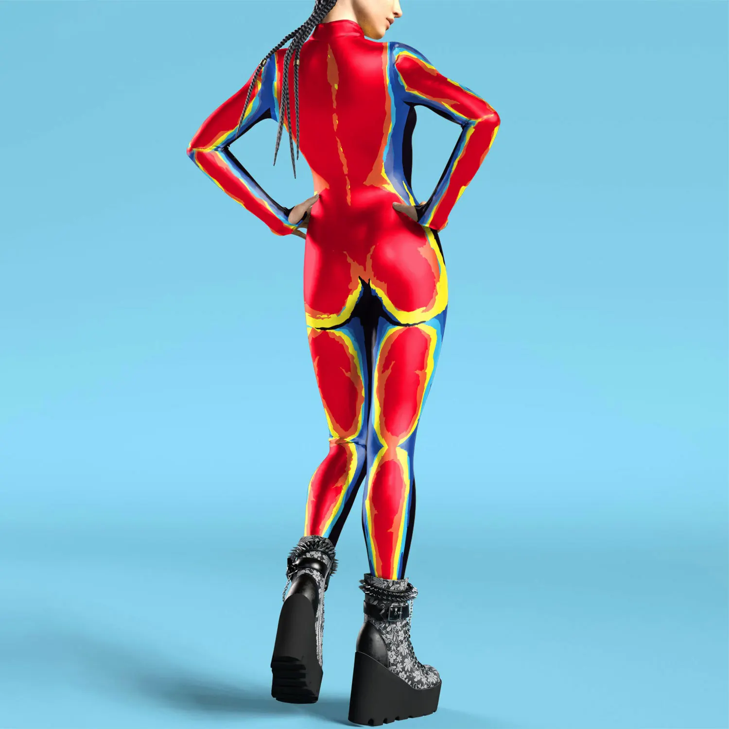 بدلة Zentai للسيدات بطباعة ثلا - مراجعة Anime Cosplay Images وسعره