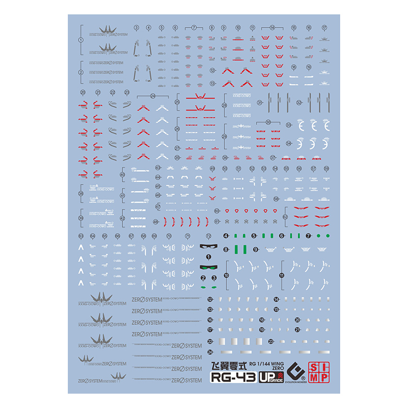 ملصق EVO RG43 لـ RG 1/144 WING - مراجعة Bandai Gundam Rg وسعره