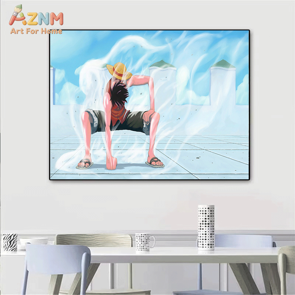 لوحة قماشية بدون إطار من AZNM  - مراجعة One Piece Straw Hat وسعره