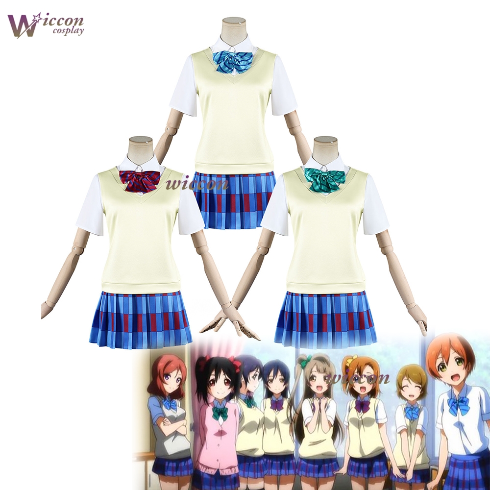 طقم زي مدرسي صيفي من Love Live - مراجعة Anime Cosplay Live وسعره