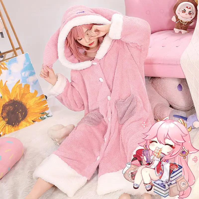 طقم بيجامات أنيمي ، زي تنكري ، - مراجعة Cosplay Anime Yae Miko وسعره