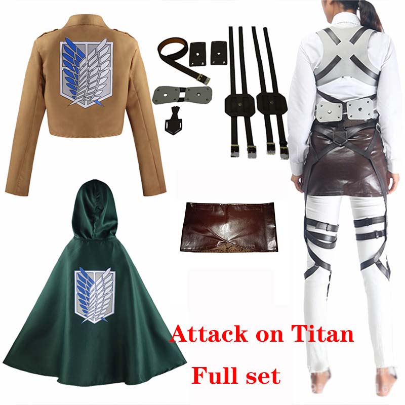 أزياء أنيمي ليفي أكرمان ميكاسا - مراجعة Attack Titan Cloak وسعره