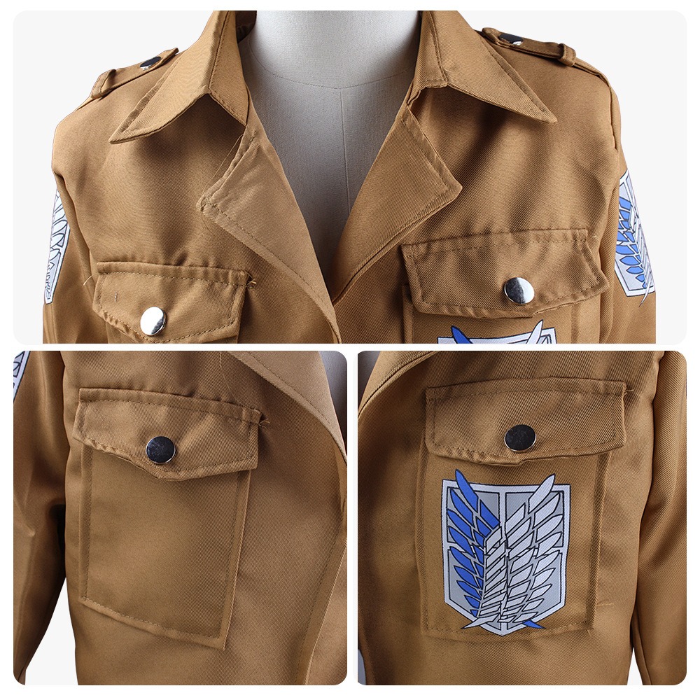 أزياء أنيمي ليفي أكرمان ميكاسا - مراجعة Attack Titan Cloak وسعره