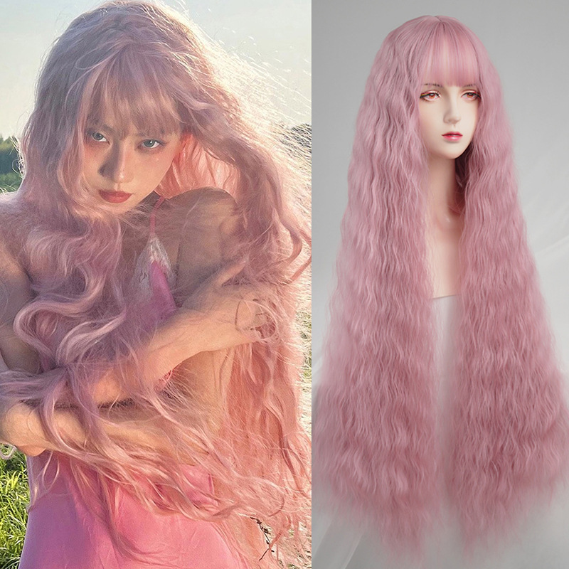 شعر مستعار أمامي طويل مموج ومج - مراجعة Anime Cosplay Realistic وسعره