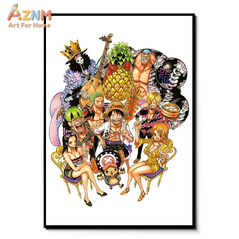 لوحة فنية جدارية قماشية بدون إ - مراجعة One Piece Straw Hat وسعره