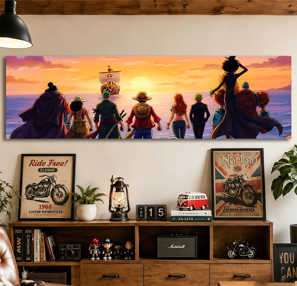 لوحة جدارية لشخصيات ون بيس، قب - مراجعة One Piece Straw Hat وسعره