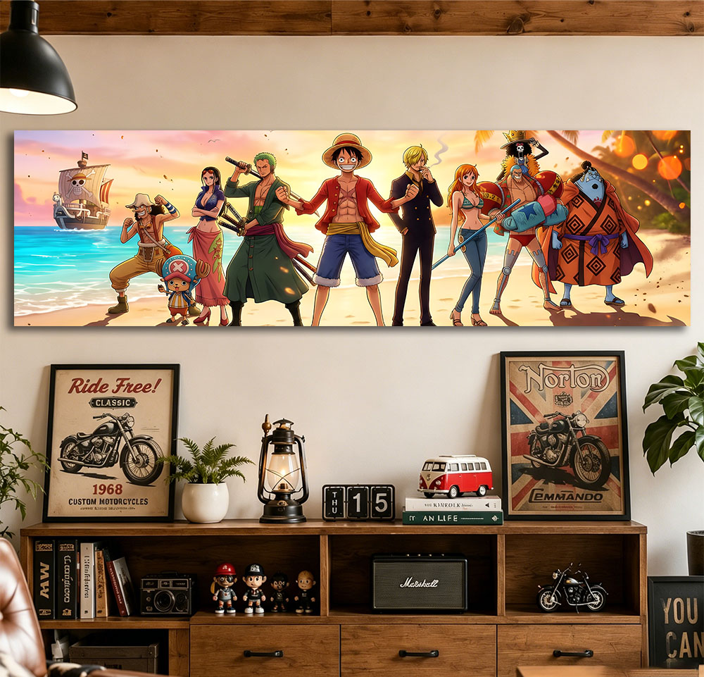 لوحة جدارية لشخصيات ون بيس، قب - مراجعة One Piece Straw Hat وسعره